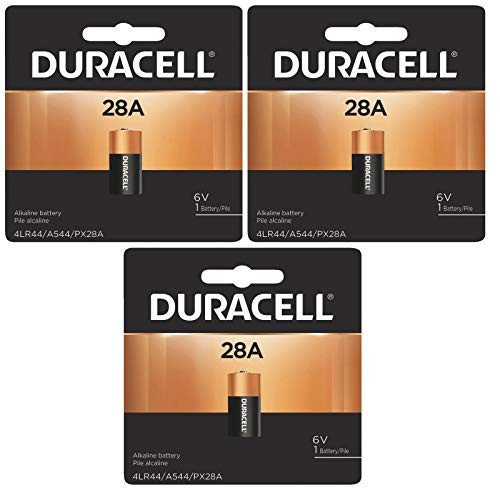 3x Duracell 28A 6V Battery Replacement for V4034PX- 4LR44-PX28A- 476AF- 476A 3x Duracell 28A 6V Battery Replacement for V4034PX- 4LR44-PX28A- 476AF- 476A