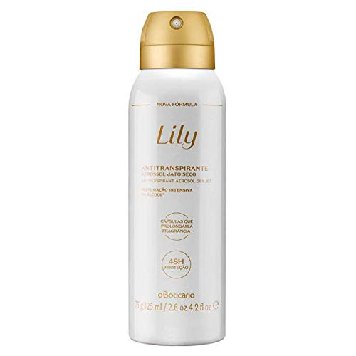 Boticario - Linha Lily - Desodorante Antitranspirante Aerossol Feminino 75 Ml - -Boticario - Lily Collection - Antiperspirant Aerosol Deodorant For Women 4.2 Fl Oz-