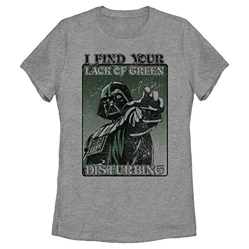 Women's Star Wars Darth Vader Lack of Green Disturbing T-Shirt - Athletic Heather - 2X Large