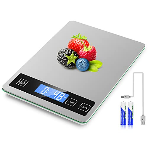 Mik-Nana Food Scale USB Rechargeable- 5KG/11lb Digital Kitchen Scale Weight Grams and Ounces for Baking and Cooking- Tare Function and LED Backlit Display - 1g/0.1oz Precise Graduation Mik-Nana Food Scale USB Rechargeable- 5KG/11lb Digital Kitchen Scale Weight Grams and Ounces for Baking and Cooking- Tare Function and LED Backlit Display - 1g/0.1oz Precise Graduation