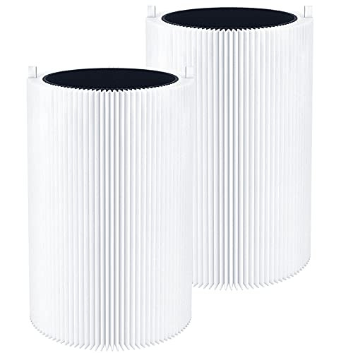 Laukowind Blue Air Filter Replacement for Blueair Blue Pure 411- 411Plus  and  Mini Air Purifiers- Include Particle and Activated Carbon - 2 Packs