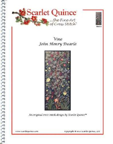 Scarlet Quince DEA015 Vine by John Henry Dearle Counted Cross Stitch Chart- Regular Size Symbols