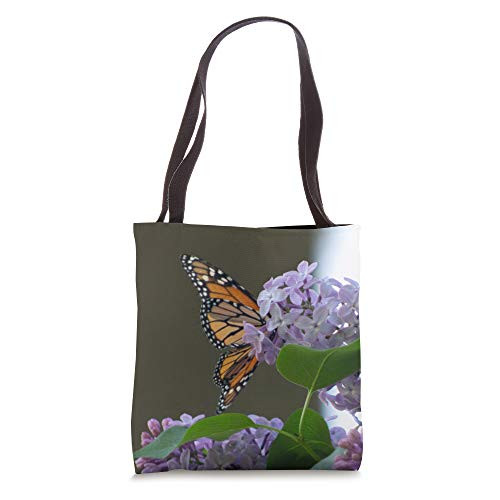 Monarch Butterfly on Lilacs Tote Bag