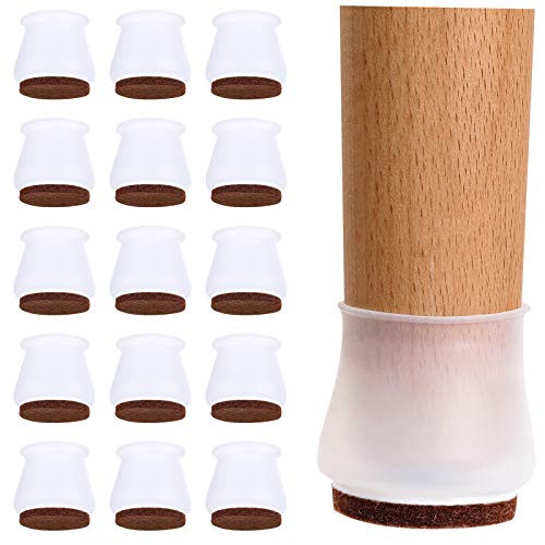 Silicone Chair Leg Floor Protectors - 32 Pcs Chair Leg Covers- Upgraded Furniture Caps with Felt Pads- Moving Furniture Quietly and Protecting Your Floors from Scratches Silicone Chair Leg Floor Protectors - 32 Pcs Chair Leg Covers- Upgraded Furniture Caps with Felt Pads- Moving Furniture Quietly and Protecting Your Floors from Scratches