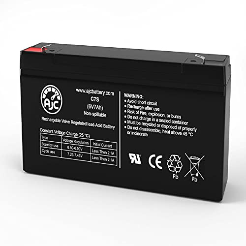 Portalac PE76R 6V 7Ah Emergency Light Battery - This is an AJC Brand Replacement