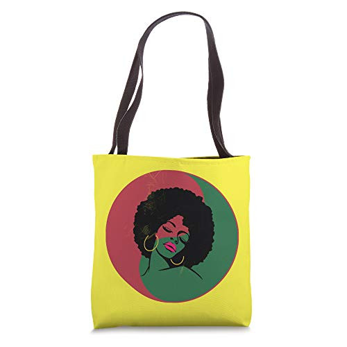 Black History Gift for Women Afro American Pan African Woman Tote Bag