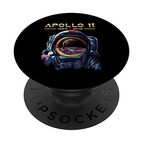 Apollo 11 Astronaut with Earth Reflection Moon Landing 1969 PopSockets PopGrip- Swappable Grip for Phones  and  Tablets