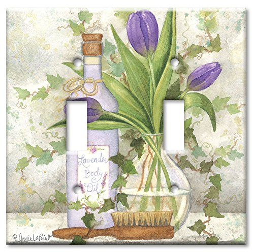 Double Gang Toggle Wall Plate - Lavender