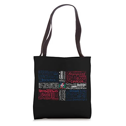 Cities Ciudades Republica Dominicana Bandera Dominican Flag Tote Bag
