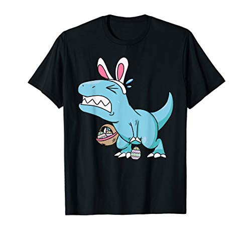 Easter Dinosaur Shirt T-Rex Egg Hunt is On Funny Tee Basket