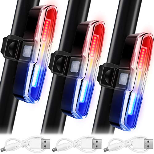 3 Pieces Bike Tail Light Bright Bicycle Rear Light USB Rechargeable LED Road Bike Light Waterproof Bicycle Helmet Light Cycling Safety Flashlight with 5 Modes for Night Cycling Running 3 Pieces Bike Tail Light Bright Bicycle Rear Light USB Rechargeable LED Road Bike Light Waterproof Bicycle Helmet Light Cycling Safety Flashlight with 5 Modes for Night Cycling Running