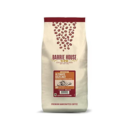 Barrie House Ultimate Hazelnut Whole Bean Coffee | Toasted and Creamy Flavor | Fair Trade Certified | 2 lb Bag | 100 percent Arabica Coffee Beans