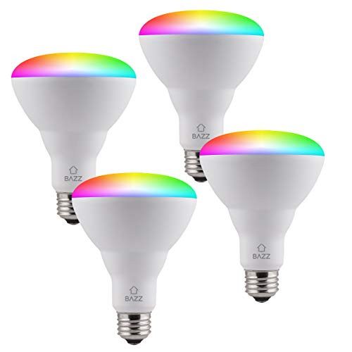 BAZZ Smart Home Wi-Fi RGB 10W LED BR30 Bulb -4-Pack-