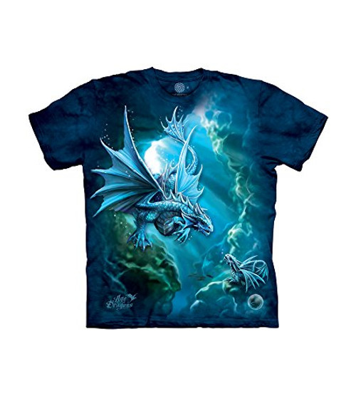 The Mountain unisex adult Sea Dragon T Shirt- Blue- Small US