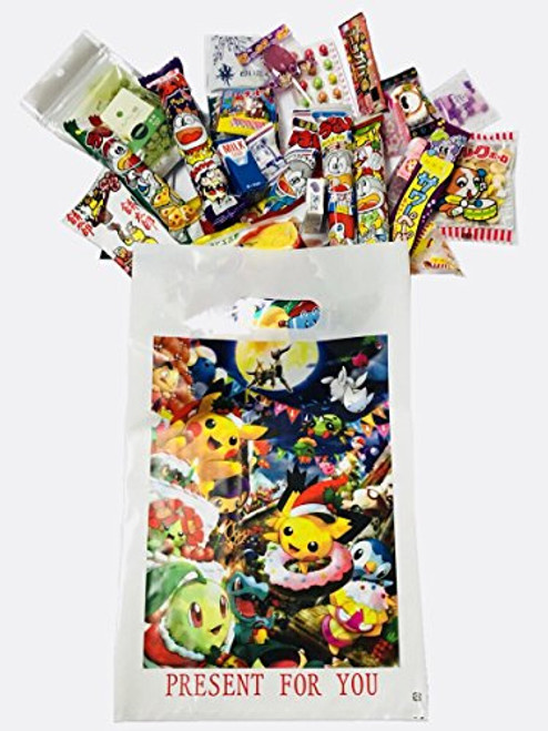 RAPID-Pokemon Japanese snacks Gift Box 30 pcs-''Dagashi'' snack with Japanese anime bag -Pokemon-