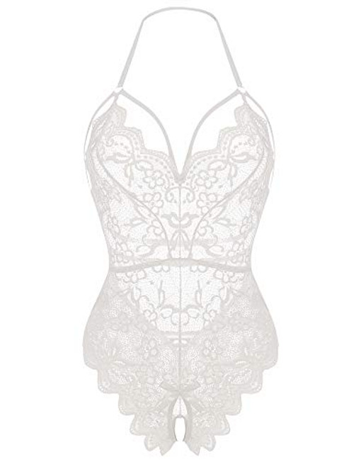 klier Lingerie for Women One Piece Teddy Lingerie Sexy Bodysuit Lace Babydoll white klier Lingerie for Women One Piece Teddy Lingerie Sexy Bodysuit Lace Babydoll white