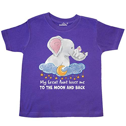 inktastic My Great Aunt Loves Me to The Moon and Toddler T-Shirt 4T Purple 3b113