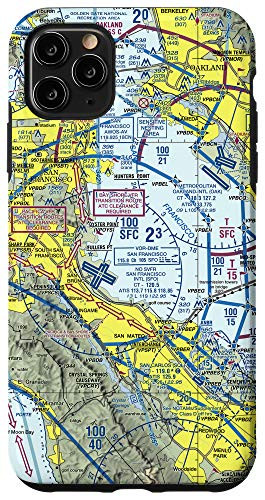 iPhone 11 Pro Max Aeronautical VFR Sectional Chart - San Francisco Case