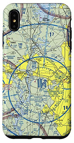 iPhone XS Max Aeronautical VFR Sectional Chart - Charlotte Case