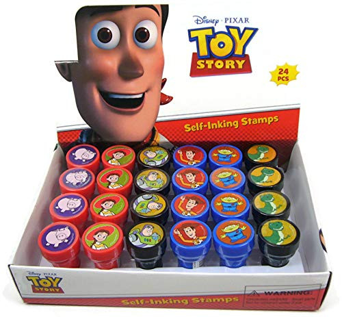 Disney Toy Story Self-inking Stamps Birthday Party Favors 24 Pieces -Complete Box-