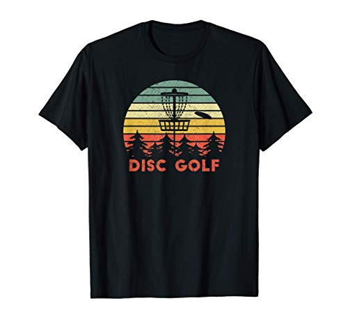Disc Golf Vintage Retro Design with Frisbee and Basket T-Shirt