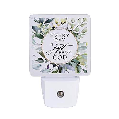 Auto ON/Off Plug in LED Night Light - Automatic and Safe- Illuminates and Adds The Perfect Touch to Any Room | Let Your Light Shine Nightlight - Every Day is a Gift from God