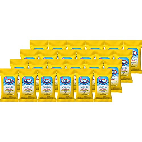 Clorox Disinfecting Wipes On The Go- Bleach Free Travel Wipes- 9 Ct- Pack of 24 -Package may vary- -Package May Vary-