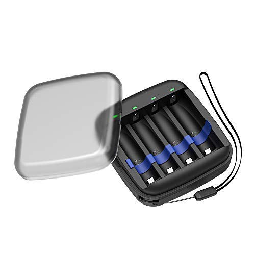 XTAR ET4S 1.5V li ion Battery Charger Rechargeable AA AAA Charger with Micro USB Input- Universal Battery Charger for 1.5V Li-ion Ni-MH Ni-CD Rechargeable Batteries
