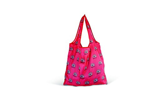 VW Collection by BRISA VW T1 Bus Shopper Bag, Foldable, Polyester - Vintage Logo/Red