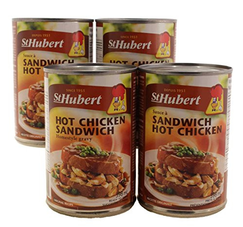 St Hubert Hot Chicken Sandwich Homestyle Gravy- 398ml / 13.5 Oz Cans -Pack of 3- -Imported from Canada-
