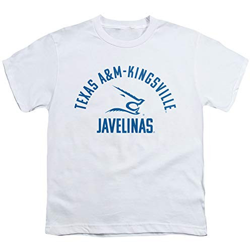 Texas A and M University-Kingsville Official One Color Javelinas Logo Unisex Youth T Shirt-White- Medium Texas A and M University-Kingsville Official One Color Javelinas Logo Unisex Youth T Shirt-White- Medium