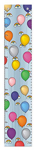 Childrens Bedroom Decor Balloons and Rainbows Growth Chart for Kids Room Growth Chart