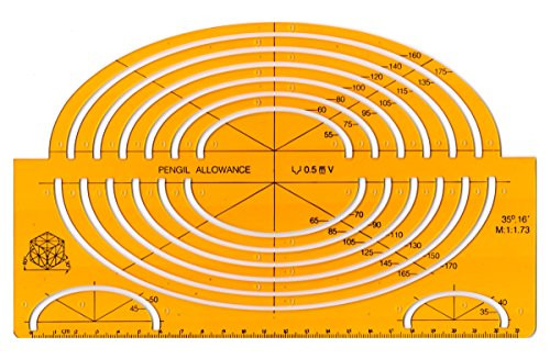 Elipses Radius Master Template- Elipse Arc Template Stencil- Flexible Plastic