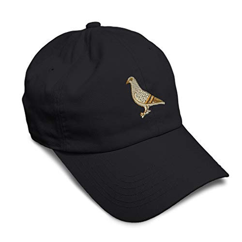 Soft Baseball Cap Pigeon A Embroidery Twill Cotton Dad Hats for Men and Women Buckle Closure Black Design Only Soft Baseball Cap Pigeon A Embroidery Twill Cotton Dad Hats for Men and Women Buckle Closure Black Design Only