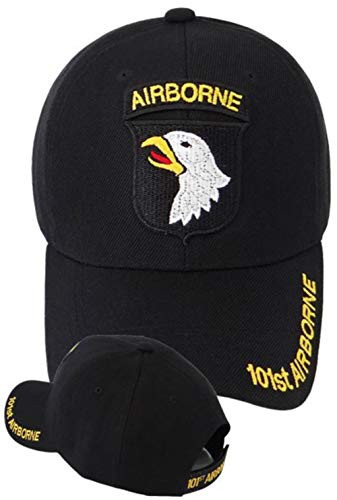 101st Airborne Division Emblem Military Cap- Black