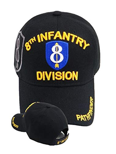 8th Infantry Division Military Cap- Black