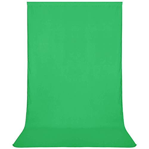 PhoMia Green Background Screen Muslin Chromakey Backdrop 6x9ft Green Screen Background for Photography Video Studio and Streaming -Green-