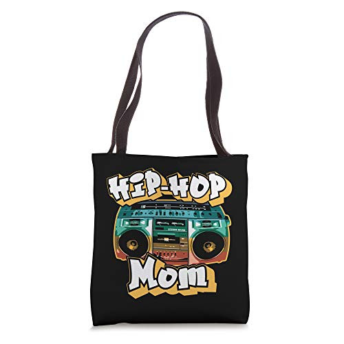 Hip Hop Mom- Retro Old School 80s 90s Boombox Graffiti Tote Bag