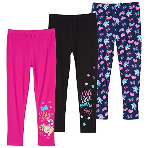 JoJo Siwa Little Girls 3 Pack Leggings Jersey - 6-6X