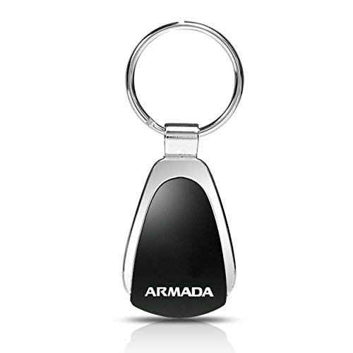 Au-Tomotive Gold, INC. Nissan Armada Black Tear Drop Metal Key Ring