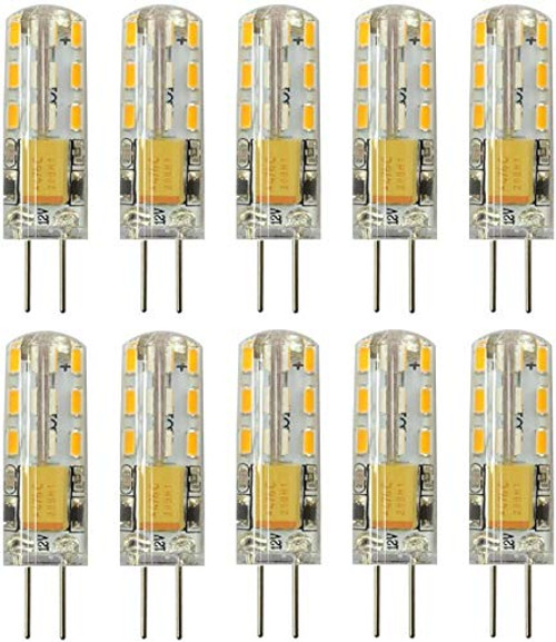 10pcs G4 LED Bulbs JC Bi-Pin Base Light Lamps 3W AC/DC 110V Bulb Replacement -Warm White 2800-3200K-