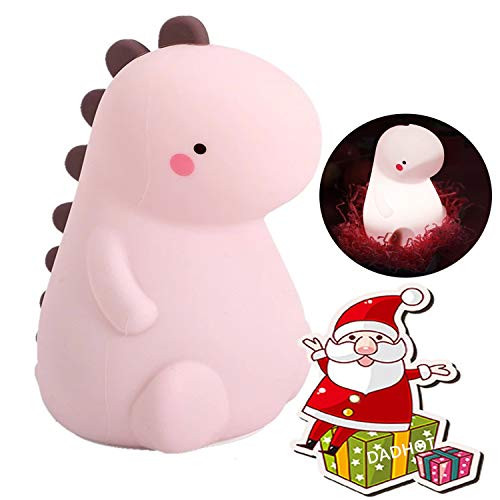 Christmas Gifts for Boys Girls-Dinosaur Night Light for Kids- Cute Color Changing Silicone Baby Night Light with Touch Sensor Portable and Rechargeable LED Bedside Nursery Lamp for Toddler's Room- Christmas Gifts for Boys Girls-Dinosaur Night Light for Kids- Cute Color Changing Silicone Baby Night Light with Touch Sensor Portable and Rechargeable LED Bedside Nursery Lamp for Toddler's Room-