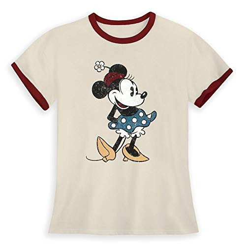Disney Minnie Mouse Classic Ringer Shirt for Women- Size M Disney Minnie Mouse Classic Ringer Shirt for Women- Size M