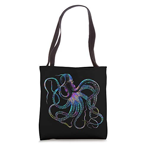 Psychedelic Octopus Gift - Trippy Surreal Kraken Sea Monster Tote Bag