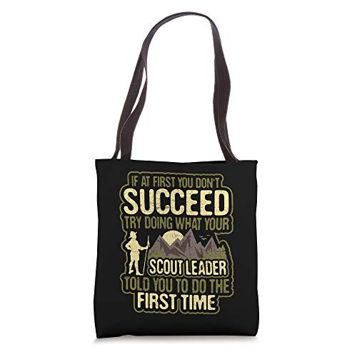 Funny Scout Leader T Shirt Cub Camping Boy Hiking Scouting Tote Bag
