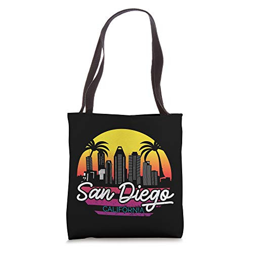 San Diego California CA Vintage Surfer Retro Gift Tote Bag