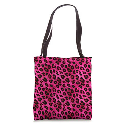 Hot Pink Leopard Print Wild Animal Safari Tote Bag