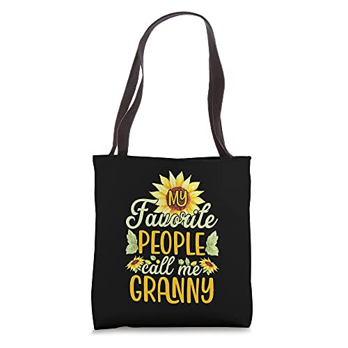 My Favorite People Call Me Granny Sunflower Mother's Day Tote Bag My Favorite People Call Me Granny Sunflower Mother's Day Tote Bag