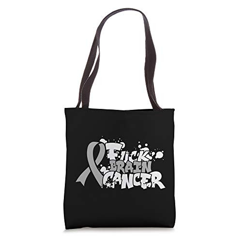 Fuck Cancer Brain Cancer Awareness Ribbon Tote Bag Fuck Cancer Brain Cancer Awareness Ribbon Tote Bag