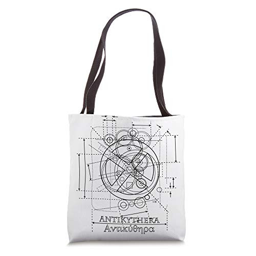 Antikythera Mechanism Drawing Tote Bag